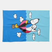Erdnüsse | Snoopy & Woodstock Heißluftballon Geschirrtuch (Horizontal)