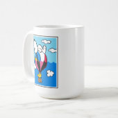 Erdnüsse | Snoopy & Woodstock Heißluftballon Kaffeetasse (Vorderseite Links)