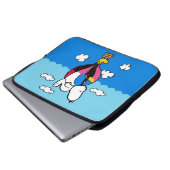 Erdnüsse | Snoopy & Woodstock Heißluftballon Laptopschutzhülle (Vorne Knopf)