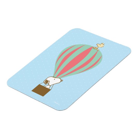 Erdnüsse | Snoopy & Woodstock Heißluftballon Magnet (Linke Seite)