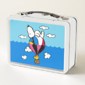 Erdnüsse | Snoopy & Woodstock Heißluftballon Metall Brotdose (Rückseite)