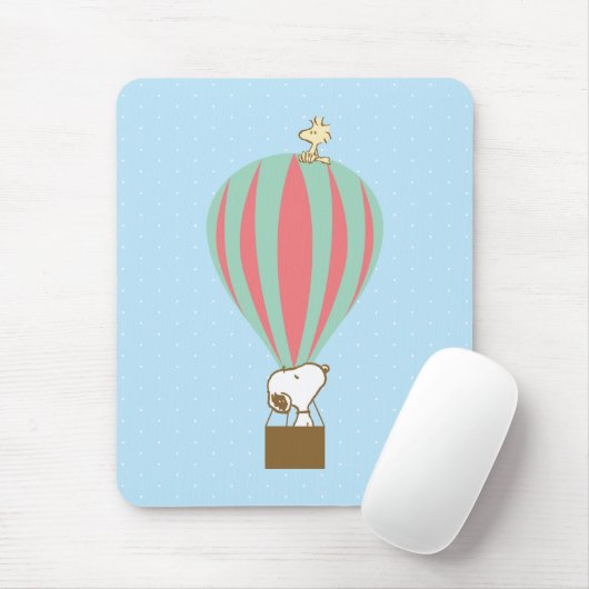 Erdnüsse | Snoopy & Woodstock Heißluftballon Mousepad (Mit Mouse)