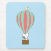 Erdnüsse | Snoopy & Woodstock Heißluftballon Mousepad (Vorne)