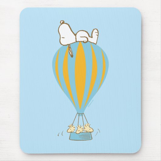 Erdnüsse | Snoopy & Woodstock Heißluftballon Mousepad (Vorne)