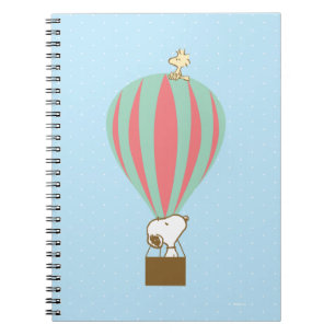 Erdnüsse   Snoopy & Woodstock Heißluftballon Notizblock