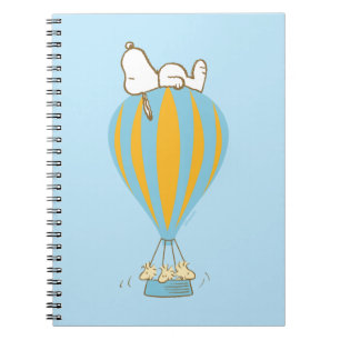 Erdnüsse   Snoopy & Woodstock Heißluftballon Notizblock