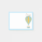 Erdnüsse | Snoopy & Woodstock Heißluftballon Post-it Klebezettel (Vorderseite)