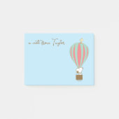 Erdnüsse | Snoopy & Woodstock Heißluftballon Post-it Klebezettel (Vorderseite)