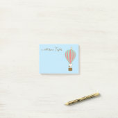 Erdnüsse | Snoopy & Woodstock Heißluftballon Post-it Klebezettel (Auf Schreibtisch)