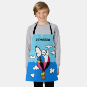 Erdnüsse | Snoopy & Woodstock Heißluftballon Schürze (Getragen)