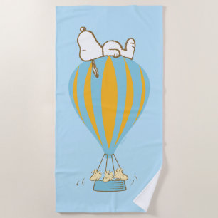 Erdnüsse   Snoopy & Woodstock Heißluftballon Strandtuch
