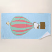 Erdnüsse | Snoopy & Woodstock Heißluftballon Strandtuch (Vorderseite)