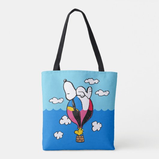 Erdnüsse | Snoopy & Woodstock Heißluftballon Tasche (Rückseite)
