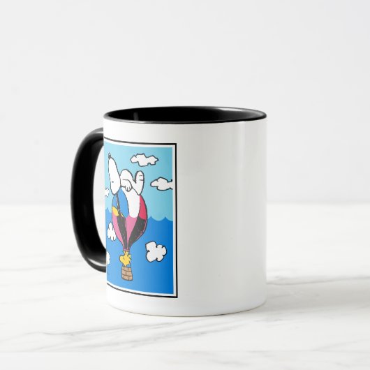 Erdnüsse | Snoopy & Woodstock Heißluftballon Tasse (Vorderseite Links)