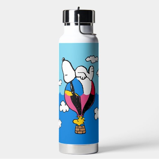 Erdnüsse | Snoopy & Woodstock Heißluftballon Trinkflasche (Links)