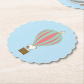 Erdnüsse | Snoopy & Woodstock Heißluftballon Untersetzer (angewinkelt)