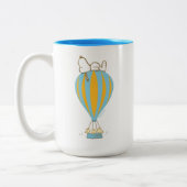 Erdnüsse | Snoopy & Woodstock Heißluftballon Zweifarbige Tasse (Links)