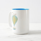 Erdnüsse | Snoopy & Woodstock Heißluftballon Zweifarbige Tasse (Vorderseite Links)