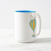 Erdnüsse | Snoopy & Woodstock Heißluftballon Zweifarbige Tasse (VorderseiteRechts)