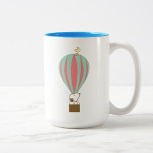 Erdnüsse Snoopy & Woodstock Heißluftballon Zweifarbige Tasse