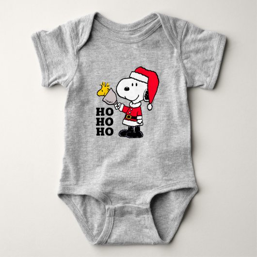 Erdnüsse | Snoopy & Woodstock Ho Ho Ho Baby Strampler (Vorderseite)