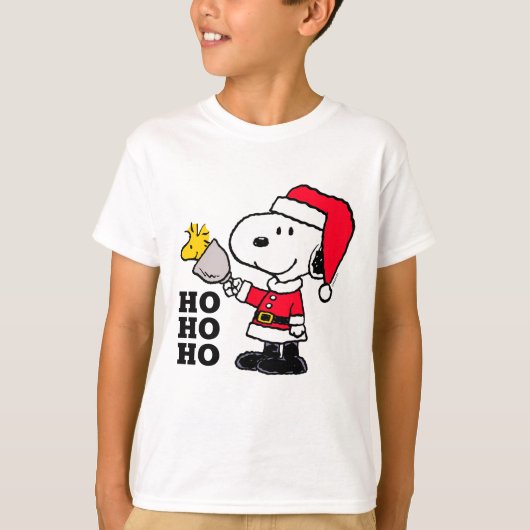 Erdnüsse | Snoopy & Woodstock Ho Ho Ho T-Shirt (Vorderseite)