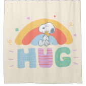 Erdnüsse | Snoopy & Woodstock Hug Duschvorhang (Vorderseite)