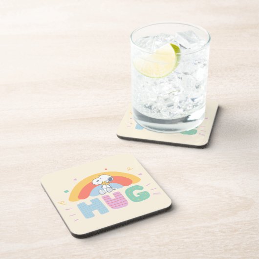 Erdnüsse | Snoopy & Woodstock Hug Getränkeuntersetzer (Rechte Seite)