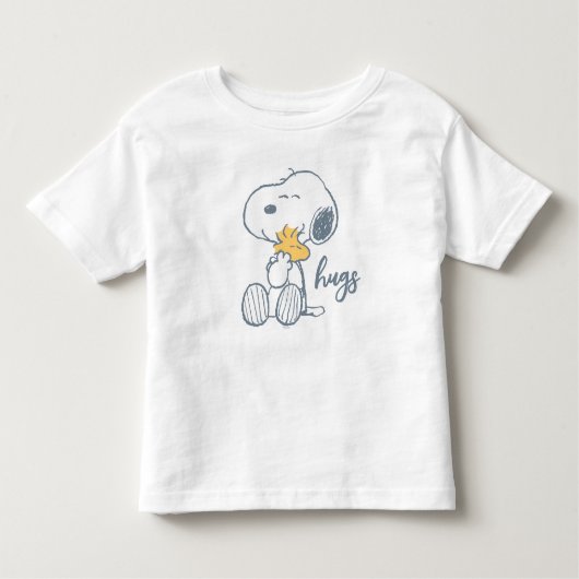 Erdnüsse | Snoopy & Woodstock Hug Kleinkind T-shirt (Vorderseite)