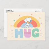 Erdnüsse | Snoopy & Woodstock Hug Postkarte (Vorne/Hinten)