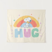 Erdnüsse | Snoopy & Woodstock Hug Wandteppich (Vorderseite (Horizontal))