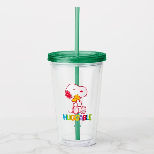 Erdnüsse | Snoopy & Woodstock Huggable Acryltrinkbecher (Vorderseite)