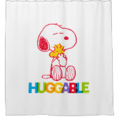 Erdnüsse | Snoopy & Woodstock Huggable Duschvorhang (Vorderseite)