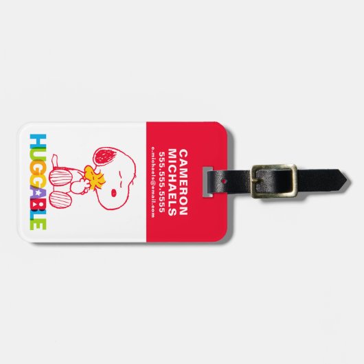 Erdnüsse | Snoopy & Woodstock Huggable Gepäckanhänger (Vorderseite horizontal)