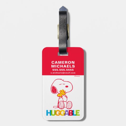 Erdnüsse | Snoopy & Woodstock Huggable Gepäckanhänger (Rückseite vertikal)