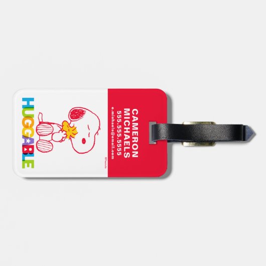 Erdnüsse | Snoopy & Woodstock Huggable Gepäckanhänger (Rückseite horizontal)