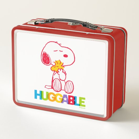 Erdnüsse | Snoopy & Woodstock Huggable Metall Brotdose (Rückseite)