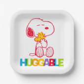 Erdnüsse | Snoopy & Woodstock Huggable Pappteller (Vorderseite)