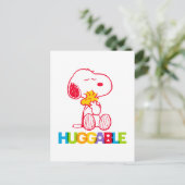 Erdnüsse | Snoopy & Woodstock Huggable Postkarte (Stehend Vorderseite)