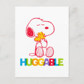 Erdnüsse | Snoopy & Woodstock Huggable Postkarte (Vorderseite)