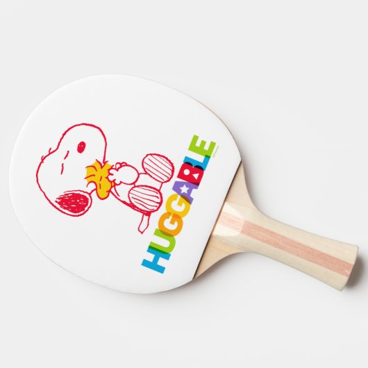 Erdnüsse | Snoopy & Woodstock Huggable Tischtennis Schläger (Seitenansicht)