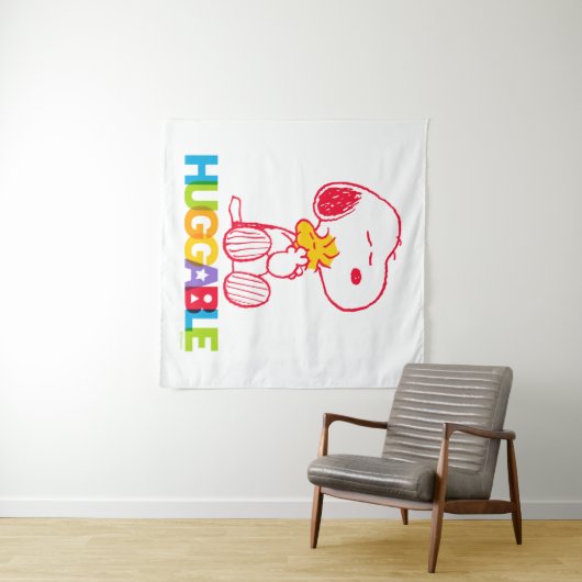 Erdnüsse | Snoopy & Woodstock Huggable Wandteppich (Beispiel (Horizontal))