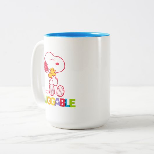 Erdnüsse | Snoopy & Woodstock Huggable Zweifarbige Tasse (Vorderseite Links)