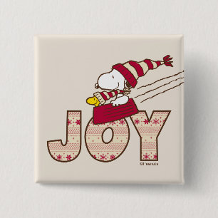 Erdnüsse   Snoopy & Woodstock Joy Sled Ride Button
