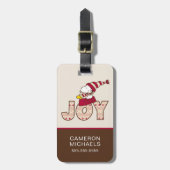 Erdnüsse | Snoopy & Woodstock Joy Sled Ride Gepäckanhänger (Vorderseite vertikal)