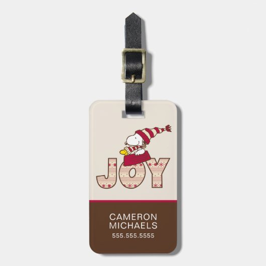 Erdnüsse | Snoopy & Woodstock Joy Sled Ride Gepäckanhänger (Vorderseite vertikal)