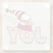 Erdnüsse | Snoopy & Woodstock Joy Sled Ride Glasuntersetzer (Rückseite)