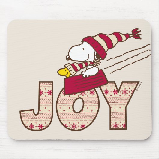 Erdnüsse | Snoopy & Woodstock Joy Sled Ride Mousepad (Vorne)