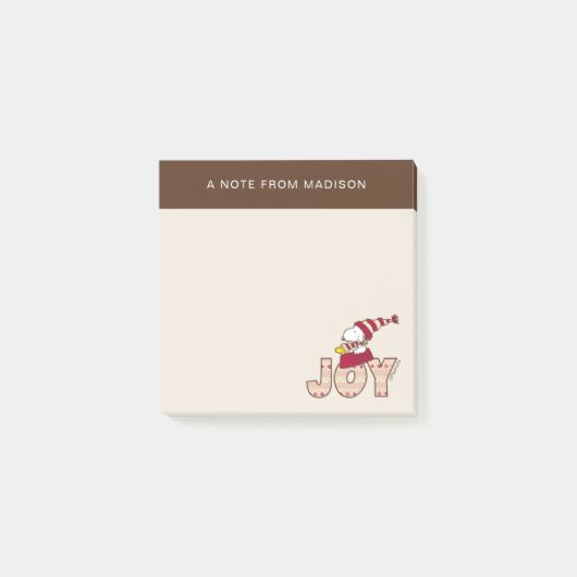 Erdnüsse | Snoopy & Woodstock Joy Sled Ride Post-it Klebezettel (Vorderseite)