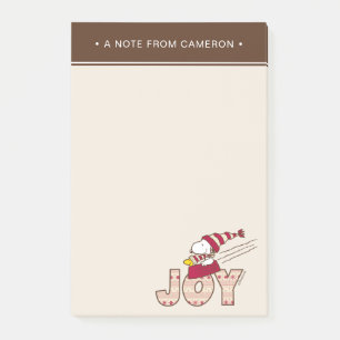 Erdnüsse   Snoopy & Woodstock Joy Sled Ride Post-it Klebezettel